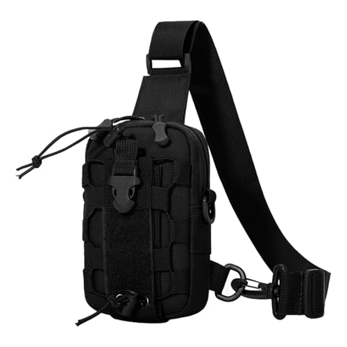MiOYOOW Tactical Sling Bag, Waterproof Chest Pack Adjustable Crossbody Backpack for Men Women Outdoor Sports Climbing Camping
