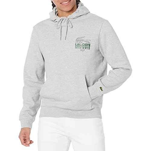 Lacoste Men's Ls Graphic Croc on Left Chest Pop Over