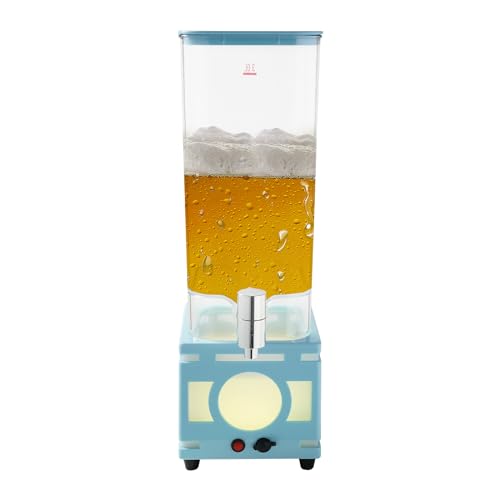 Beverage Dispenser, 3L Square Bottom Juice Dispenser LED Beer Drink Tower Dispensers Tea Juice Water Beverage Dispensing T...