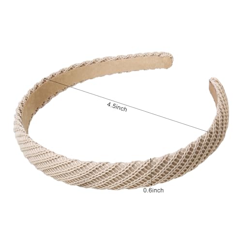 AIBFRID Headbands for Women Thin Knitted Hairbands Fashion Non Slip Headband for Women's Hair Cute Solid Colors Hair Acces...