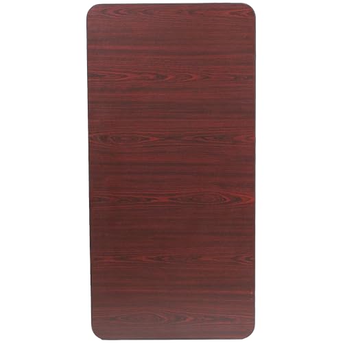 Flash Furniture Frankie Commercial Grade 4-Foot Mahogany Melamine Laminate Folding Banquet Table
