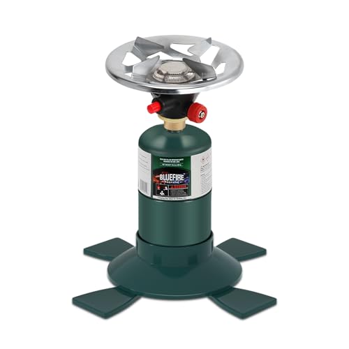 KOMAN Camping Stove Propane, Single Burner Propane Stove,Portable Stove,Propane Burner Camping with Button Starter,10000BT...