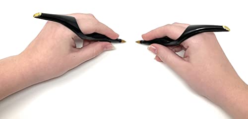 Grandee Ring Pen Ergonomic Ball Point Pen with 2 Refills (Black Ink)
