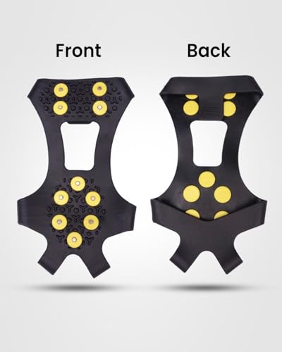 Ice Cleats for Shoes and Boots, Non-Slip Traction Crampons 10 Steel Studs, for Shoes/Boots, Snow Ice Walking