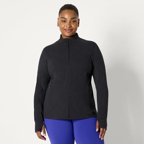 Amazon Essentials Women's Athletic Soft Performance Lightweight Zip Up Workout Running Jacket