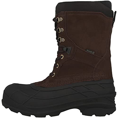 Kamik Nation Plus Snow Boot - Waterproof Boots for Men - 8mm Liner - Traction Outsole & Winter Shoes - Insulated Work Boot...
