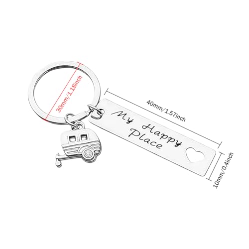 Motorhome Keyring Pendant Shitter's Full Camping Keychain Camper Lover Holiday Merry Christmas Graduation Gift for Women Men