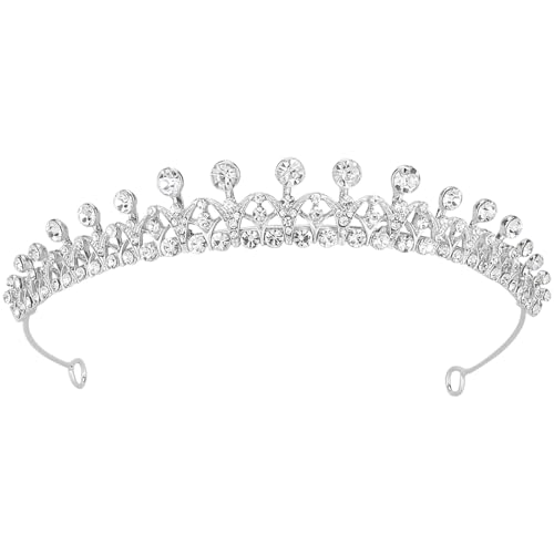 Hapdoo Tiaras for Women, Elegant Princess Crown, Lightweight Small Tiara for Girls, Prom Queen Silver Tiara, Birthday Brid...