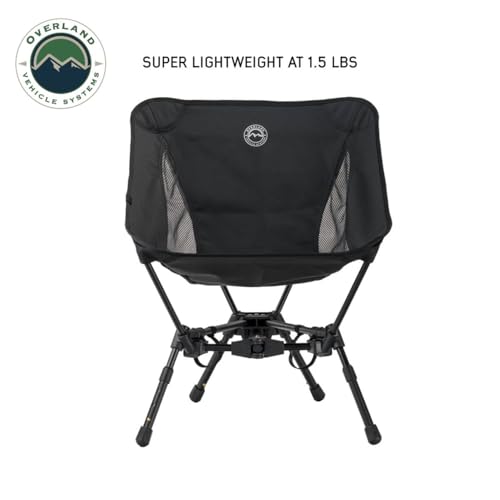 Overland Vehicle Systems Compact Camping Chair – Lightweight Folding Camp Chair with Collapsible Aluminum Frame