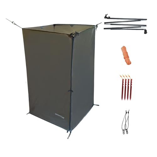 onewind Portable Privacy Shower Tent with Pole, Ultralight Camping Shower Shelter Portable Toilet Tent Bathroom Tent Priva...