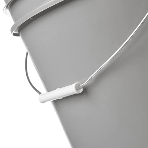 Hudson Exchange Premium 5 Gallon Bucket, HDPE, Gray, 6 Pack