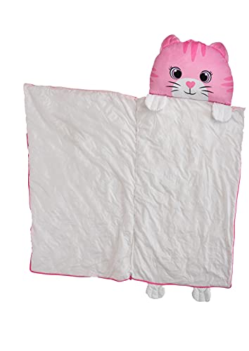 Kid's Nap Buddies Character Preschool Nap Mat, Toddler Sleeping Bag with Pillow for Daycare, Ages 3+