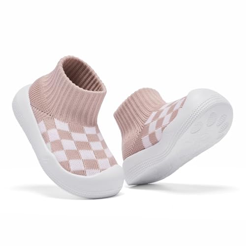 Eashi Baby Boy Girl Non-Skid Indoor Infant Walking Shoes Breathable Warm Elastic Sock Shoes with Memory Sole Protect Toes ...