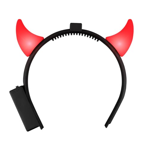 FlashingBlinkyLights Red Light Up Devil Horns LED Headband
