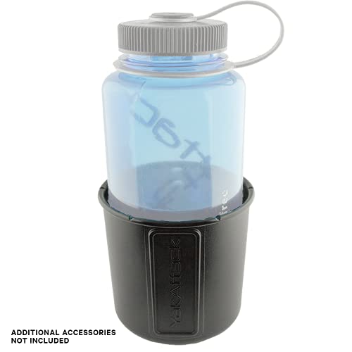 YakAttack Black MultiMount Cup Holder | Track Mount Drink Holder for Kayaks & Boats | Compatible with GearTrac & MightyMou...