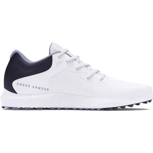 Under Armour Women's Charged Breathe 2 Spikeless Cleat, (101) White/Midnight Navy/Celeste, 7, US