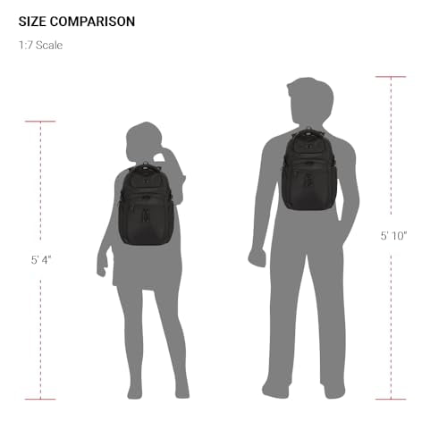 SwissGear Endure ScanSmart 17" Laptop Backpack – Reflective Tech Backpack with ScanSmart Compartment – Multiple Organizer ...