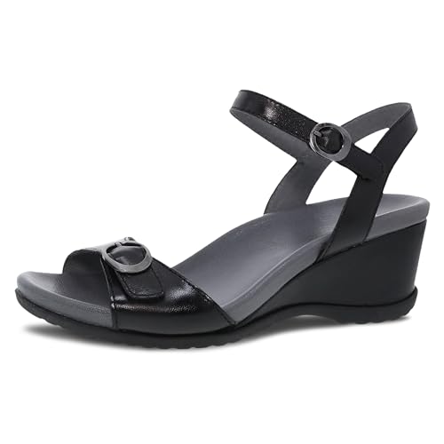 Dansko Arielle Wedge Sandal for Women – Cushioned, Contoured Footbed for All-Day Comfort and Support – Adjustable Hook & L...