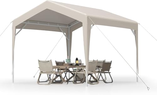 Instant Pop Up Canopy 7x7 FT - 60 Second Setup Outdoor Canopy Tent, Portable Sun Rain Shelter with Rustproof Steel Frame, ...