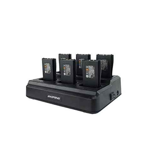 BAOFENG BF-88A Walkie Talkies 6 Way Charger Bulk FRS Radio License-Free Long Range 16 Channels Two Way Radio Pack of 6