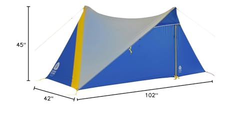 Sierra Designs High Route 1P Non-Freestanding Ultralight Trekking Pole Shelter for Thru Hiking, Backpacking, Camping, Desi...