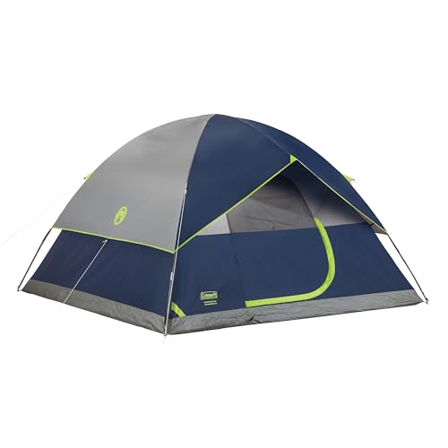 Coleman Sundome Camping Tent with Rainfly, 2/3/4/6 Person Tent Sets Up in 10 Mins, Weatherproof Shelter for Camping, Festi...