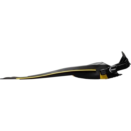Cressi Pro Light Adjustable Open Heel Fins, Yellow, S/M