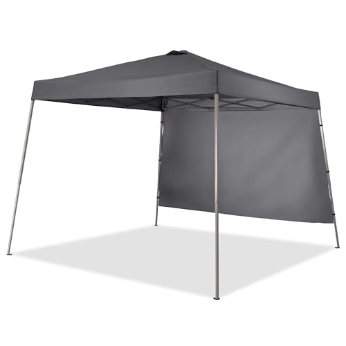 GDY 8X10 FT Pop Up Canopy Outdoor Instant Tent Slant Legs with a Sidewall,Equipment Vents, Portable Gazebo Shelter for Pat...
