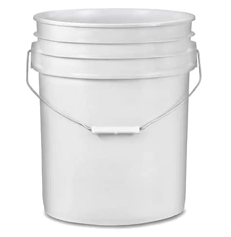 House Naturals 5 Gallon Plastic Bucket Pail Food Grade with Blue Screw on Lid(Pack of 3) Made in USA