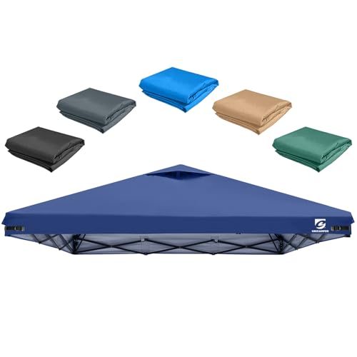 10x10 Pop Up Canopy Replacement Top Cover with Air Vent for Straight Leg Canopy Tent, Waterproof for Outdoor Garden Patio ...