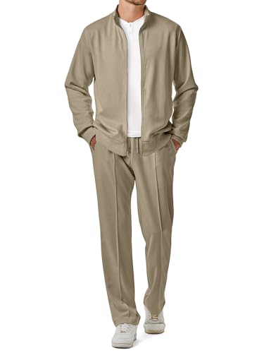 JMIERR Men's Sweatsuit Tracksuit 2 Piece Set Full Zip Casual Jogging Suits with Jogger Jackets and Pants Warm Up Outfits