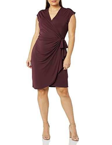 Amazon Essentials Women's Classic Cap Sleeve Wrap Dress (Available in Plus Size)