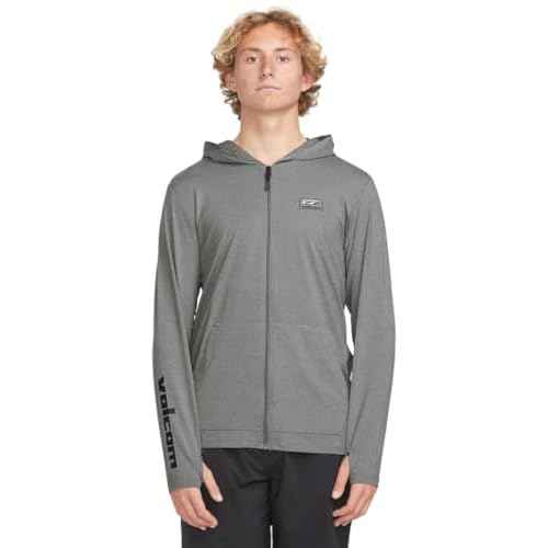Volcom Men's Modstone Loose Fit Zip Hood UPF 50+ Long Sleeve Rashguard