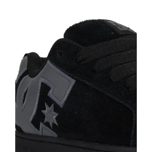 DC Men's Court Graffik SE Skate Sneaker Shoe, Black/Black/Grey, 14