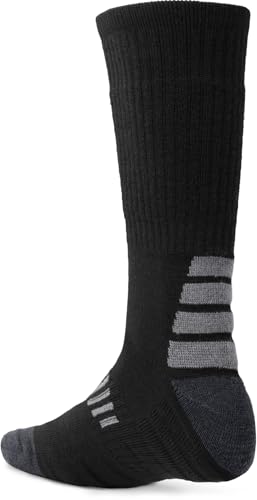 CQR 3 Pack Men and Women Wool Hiking Mid Calf Crew Socks, Moisture Wicking Breathable Outdoor Tactical Cushion boot Socks