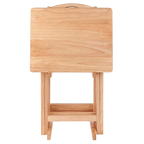 Winsome Wood Alex Snack Table Natural Set 5 Pc, 25.98 inches