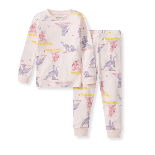 Burt's Bees Baby Girls' Pajamas, 2-Piece Long Sleeve Tee and Pants Organic Cotton PJ Set