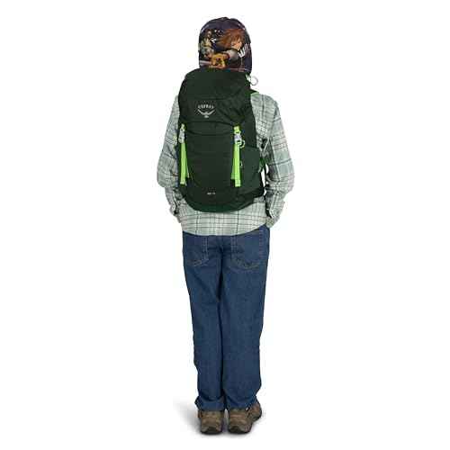 Osprey Jet 18L Kid's Hiking Backpack, Green Canopy