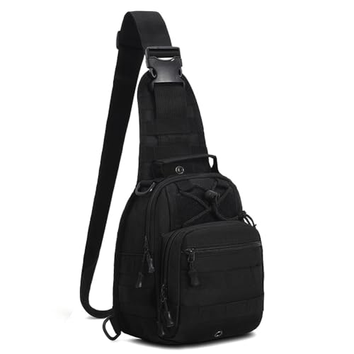 Viriber Tactical Backpack, Waterproof Military Cross-body Molle Sling Shoulder Backpack Chest Bag for Outdoor Every Day Ca...