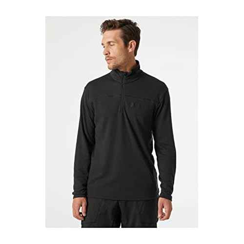 Helly-Hansen Mens HP 1/2 Zip Pullover, 982 Ebony, X-Large