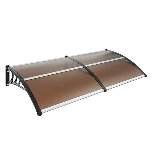 VEVOR Window Door Awning Canopy 78" x 38", UPF 50+ Polycarbonate Entry Door Outdoor Window Awning Exterior, Front Door Overhang Awning for Sun Shutter, UV, Rain, Snow Protection, Hollow Sheet