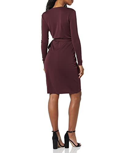 Amazon Essentials Women's Long Sleeve Classic Wrap Dress (Available in Plus Size)
