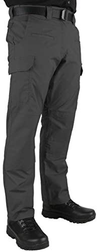 LAPG Men's Battle Rattle Stretch Cargo Pants, Durable Ripstop Tactical Pants for Men, Stretch Waistband EDC Pants