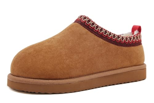 SMajong Women's Slippers Mens Platform Mini Boots Fuzzy House Slipper Fur Fleece Winter Home Shoes Indoor and Outdoor