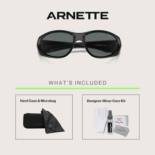 ARNETTE Ilum 2.0 AN4342 Rectangle Sunglasses for Men +BUNDLE with ACCESSORY EYEWEAR KIT