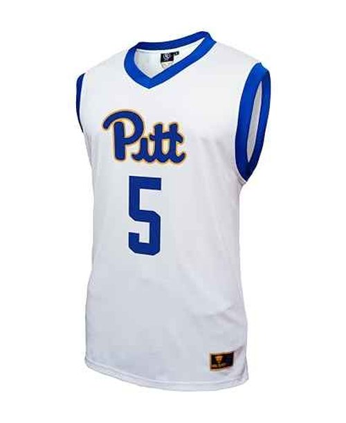 Genuine Collective Ishmael Leggett Pittsburgh Panthers Basketball Jersey, White