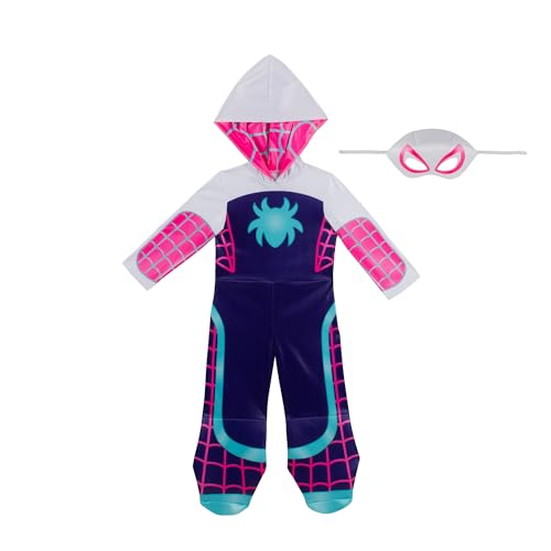 MARVEL Toddler Ghost Spider Costume, Girls Spider-Man and His Amazing Friends Gwen Stacy Kids Costume - Officially Licensed 3T/4T