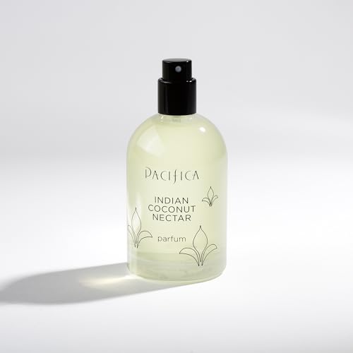 Pacifica Indian Coconut Nectar Spray Perfume, 2 oz – Warm Coconut & Vanilla Gourmand Fragrance for Women Clean Beauty Scent, Long-Lasting Beachy & Layerable, 100% Vegan & Cruelty-Free Made in USA