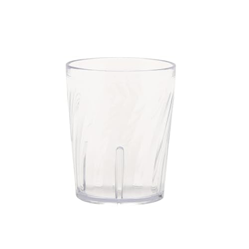G.E.T. Vintage Swirl Unbreakable Restaurant Tumblers (Set of 12) 6 Ounce Clear | for Restaurants and Home, Dishwasher Saf...