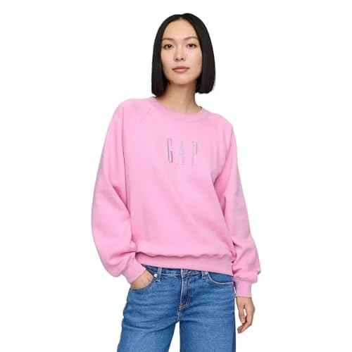 GAP womens Logo Raglan Crewneck Sweatshirt